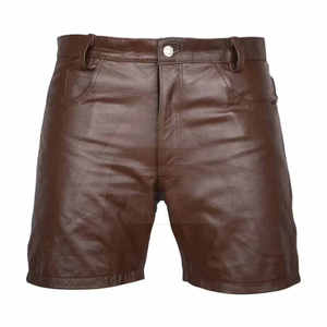 Custom Design Made in Pakistan <b>Men</b> Leather <b>Shorts</b> Low Price <b>Men</b> Leather <b>Shorts</b> Designer <b>Men</b> Leather <b>Shorts</b> - Product Image 1