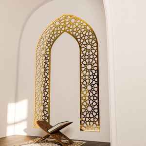 Modern <b>Islamic</b> <b>Wall</b> Mirror Customized Color & Shape Large Home Decor Arabic Calligraphy Muslim MDF Wood Iron 12mm Thick - Product Image 5