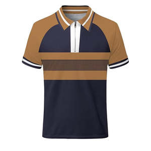 Vente à Chaud Respirant Design Grande Taille Polo de Golf pour Hommes Logo Personnalisé Couleur Uniforme Polyester Polo pour Hommes - Product Image 5