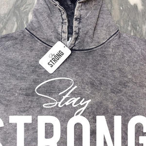 Sudaderas con capucha de lavado ácido de alta calidad Jersey de color gris Ropa informal de gran tamaño Sudaderas con capucha cálidas de invierno con logotipo serigrafiado - Product Image 3