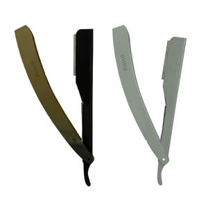 Navaja de Afeitar Recta de Acero Inoxidable para Hombre, Navaja de Peluquero para Cortar y Entresacar Cabello, Soporte para Cuchillos de Salón de Belleza, 1 Unidad - Product Image 1