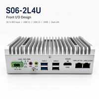 PC industriel sans ventilateur Intel Celeron J6412, double LAN, entrée 9-36V DC, support rail DIN, support mural, ordinateur embarqué S06-2L4U
