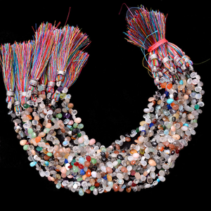 ลูกแพร์หลายเหลี่ยมเพชรพลอย AAA 6x4มม. ลูกปัด Briolette แบบสังเคราะห์ธรรมชาติผสมลูกปัด Briolette หลวมสำหรับการทำเครื่องประดับ - Product Image 1