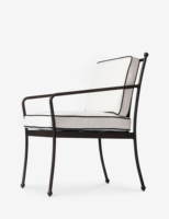 Chaise de salle à manger d'extérieur moderne et durable, structure en acier inoxydable 304, mousse à haute résilience à séchage rapide, tissu imperméable, fauteuil de patio