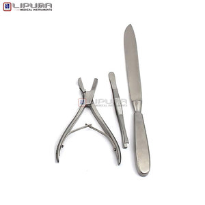 Ensemble d'instruments post mortem Premium 19 pièces Kit de dissection d'autopsie Outils en acier inoxydable Anatomie Forensics Instruments médicaux - Product Image 6