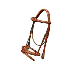 Brida ecuestre con Royal Tan acolchado Brida marrón de tamaño completo Tubería de gasolina Obstáculos equinos de alta calidad Espectáculo de productos para caballos - Product Image 6