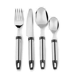 Servidor de ensaladas de acero inoxidable, servidores decorativos, juego de cubiertos de Metal de lujo, reutilizable, niquelado - Product Image 2