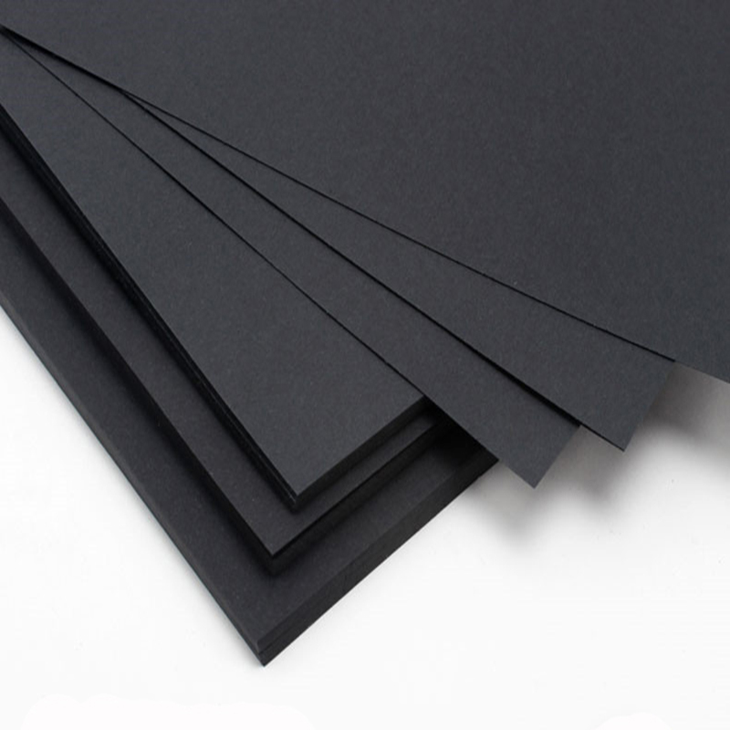 Black Cardboard Sheets Double Sided Coated Anti-Curl Recyclable for Box Drawing Notebook Chart Craft Cardstock Wrap Gift