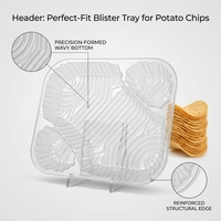 Barquette en plastique BOPS transparente pour nachos avec compartiment pour sauce, pour collations, pain, biscuits et gâteaux
