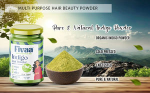Indigo powder 200 g Fivaa tinte de cabello de hierbas naturales para hebras suaves y sedosas cobertura negra nutrición del cuero cabelludo libre de químicos - Product Image 3