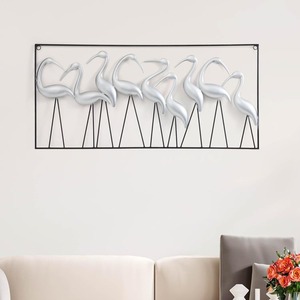 Décoration murale cygne haute qualité beau décor à la maison suspendu Art mural métal en laiton aluminium fer Art - Product Image 1