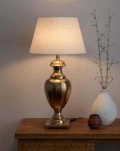 Study Desk Office Reading Curvo <span class=keywords><strong>LED</strong></span> Incandescente CFL Lâmpadas Inteligentes Abajur Latão Acabamento Antigo com Sombra Cabeça Ajustável