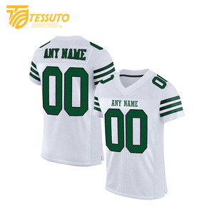 Vêtements de sport imprimés partout Chemises de football classiques vintage Maillot de football personnalisé T-shirt de football à col en V pour hommes - Product Image 4