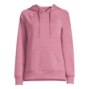 Pull à capuche léger de haute qualité avec Logo personnalisé pour femme, manches longues et poches sur le devant, vente en gros - Product Image 1