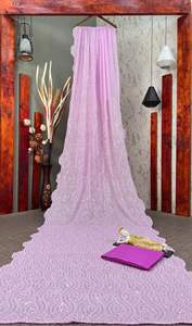 Sari de gasa personalizado de alta demanda a precio de fábrica para fiesta y boda disponible a un precio asequible de la India - Product Image 4