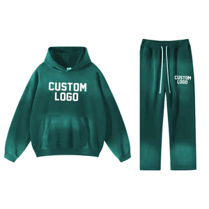 Conjunto de chándal personalizado de 2 piezas para hombre, estilo de invierno, transpirable, 100% de algodón y poliéster, conjunto de chándal informal con patrón sólido - Product Image 6