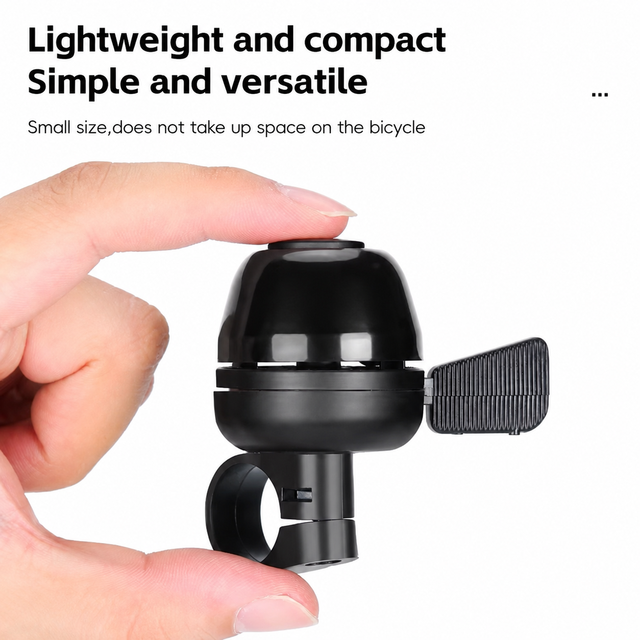 Aluminum Alloy Bicycle Bell Loud Crisp Sound Waterproof Mini Bike Bell for Mountain Road Bike Handlebar Cycling Accessories