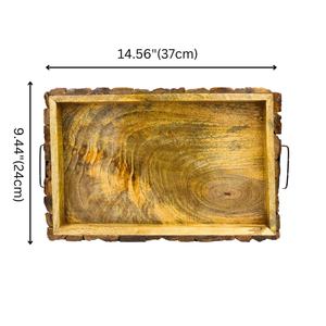 ถาดเสิร์ฟมะม่วงอะคาเซียคลาสสิกสินค้ามาใหม่ถาดเสิร์ฟดีไซน์วินเทจสำหรับส่งออก - Product Image 5