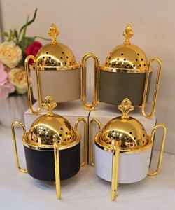 Quemador de Incienso de Metal, Acabado Dorado, para Incienso Perfumado, Diseño Grabado, Diseño Martillado, Venta al por Mayor - Product Image 6