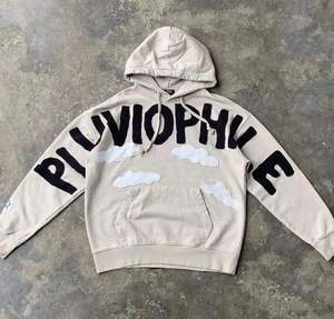 Sweat à capuche vintage Streetwear Hip Hop broderie thermique déchiré détruit en détresse lavage sweat à capuche - Product Image 1