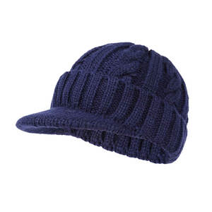 Gorro de Punto para Adultos, Color Azul, con Logotipo Personalizado Impreso y Etiqueta, Hecho en Pakistán - Product Image 2