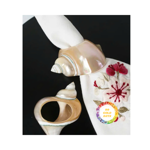 ห่วงผ้าเช็ดปากรูปเปลือกหอยสุดหรูเพื่อยกระดับงานแต่งงานพร้อมเสน่ห์แห่งท้องทะเลแท้จากข้อมูลทองคำ99 - Product Image 3