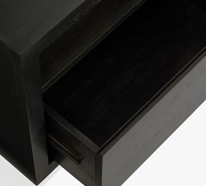 Table de chevet et armoire en bois de style moderne et transitoire, fabriquées à la main, avec 1 tiroir de rangement - Product Image 2