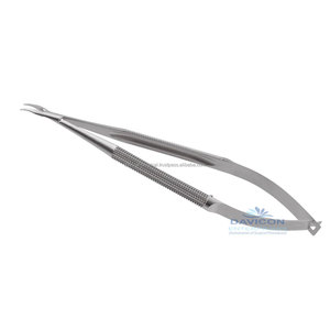 Micro porte-aiguille, en acier inoxydable, chirurgical orl, de haute qualité, pointe incurvée sans serrure, 15cm 0.5mm, 1 pièce - Product Image 3