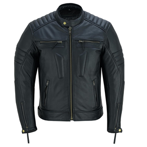 Chaquetas de cuero para bicicleta Venta caliente Chaqueta de cuero para bicicleta de invierno Hombres Chaqueta informal de cuero para bicicleta de calle - Product Image 1