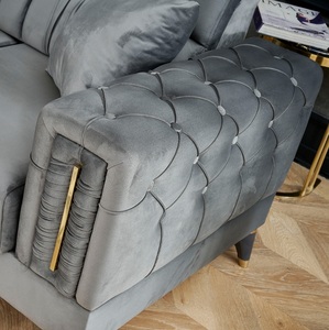 Stile di lusso moderno mobili di alta qualità angolo a forma di L divani eleganti moderni soggiorno a casa Hotel progetto mobili turchi - Product Image 5