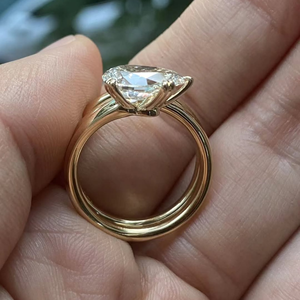 Anillo de Compromiso Iced Jewelz con Diamante Moissanite en Forma de Pera de 3 Quilates, Engaste de Garras, Oro Rosa de 10k, Chapado en Platino, Certificado IGI, ¡Gran Venta! - Product Image 2