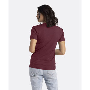 Camiseta de Manga Corta para Mujer, con Logotipo Personalizado, 100% Algodón, de Alta Calidad, Transpirable, Ecológica, de Secado Rápido, Color Granate - Product Image 3