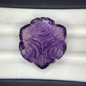 หินอเมทิสต์แกะสลักรูปทรงดอกไม้ที่หายากคุณภาพสูงสำหรับเครื่องประดับหลายชิ้นใช้แกะสลักพลอยเป็นผลิตภัณฑ์จำนวนมาก - Product Image 3