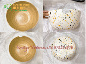 Bol et cuillère en bambou écologique de haute qualité/bol et cuillère en bambou/bol en Fiber de bambou au Vietnam - Product Image 5