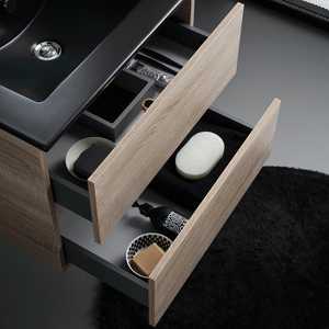 Mobile da Bagno Well Oak 60cm con Lavabo Belize Nero Opaco, Set Bagno Premium - Product Image 4