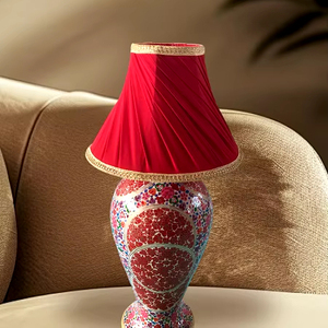 Elegante lámpara de mesa de papel de Cachemira hecha a mano, decoración artística única para el hogar - Product Image 4