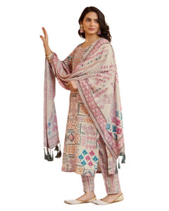 Kurti en coton imprimé avec Dupatta, ensemble pour toutes les occasions, robes de mariage indiennes pour femmes - Product Image 1