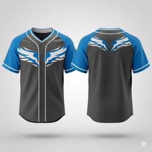 Maillots de baseball personnalisés de haute qualité, 100 % polyester, séchage rapide, respirant, vêtements d'équipe personnalisés pour les tournois et les ligues - Product Image 6