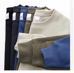 280GSM 100% coton lourd ras du cou sweat pour hommes Logo personnalisé BD goutte épaule avec motif imprimé - Product Image 1