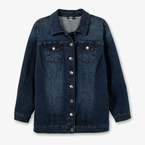 OEM Ladies Jean Outerwear Oversized Denim Coat Casual Button-Up Women's Fashion Jacket for Fall Season - Product Image 5