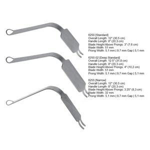 Rétracteurs acétabulaires inférieurs, instruments orthopédiques, instruments chirurgicaux pour le pied et la cheville, manuel, acier inoxydable - Product Image 3