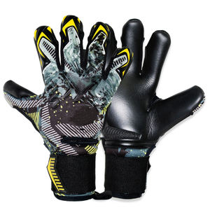 Gants de gardien de but de football pour adultes et enfants, doigts entiers, sangle de poignet réglable, latex respirant, protection des doigts, lacets - Product Image 1