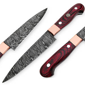 Cuchillos de Chef de Acero de Damasco Hechos a Mano Profesionales, de Alta Calidad, Personalizados al por Mayor, con Servicio OEM/ODM, Aptos para Lavavajillas, Ambidiestros - Product Image 4