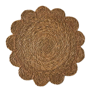 Durable Water Hyacinth Placemat Round Woven Seagrass Table <b>Mat</b> Thick Braided Straw Dinner <b>Plate</b> Pad For Dining Table - Product Image 1