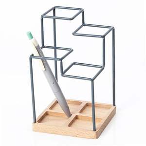 Élégant usine vente en gros métal Rose or couleur placage bureau maison métal maille bureau fil métallique porte-stylo - Product Image 5