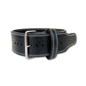 Ceintures d'haltérophilie en cuir avec logo personnalisé Ceintures d'haltérophilie en cuir véritable de haute qualité fabriquées au Pakistan - Product Image 3