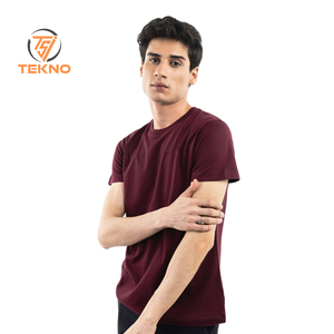 Venta al por mayor 100% algodón hombres camisetas diseño personalizado Logo Streetwear moda bambú Jersey cuello redondo manga corta antiarrugas - Product Image 4