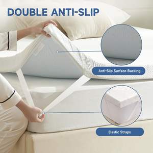 Vente en gros de surmatelas aéré en mousse mémoire de forme en gel haute densité pour les maux de dos surmatelas avec couverture souple amovible - Product Image 4