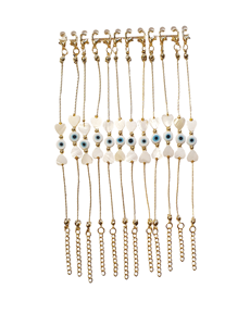 Bracelet en acier inoxydable plaqué pierres de zircon et perles d'imitation DAFNI BIG PAZAR - Cadeau tendance - Product Image 4