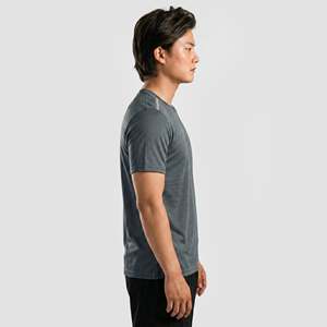 เสื้อยืด 21 Tee by Gain ทรงปกติ พิมพ์ลาย PU สีเทา ผ้าโพลีเอสเตอร์ 100% น้ำหนัก 230 กรัม ผ้าถัก ทรงยาว พิมพ์ลายซิลค์สกรีนตามสั่ง - Product Image 3